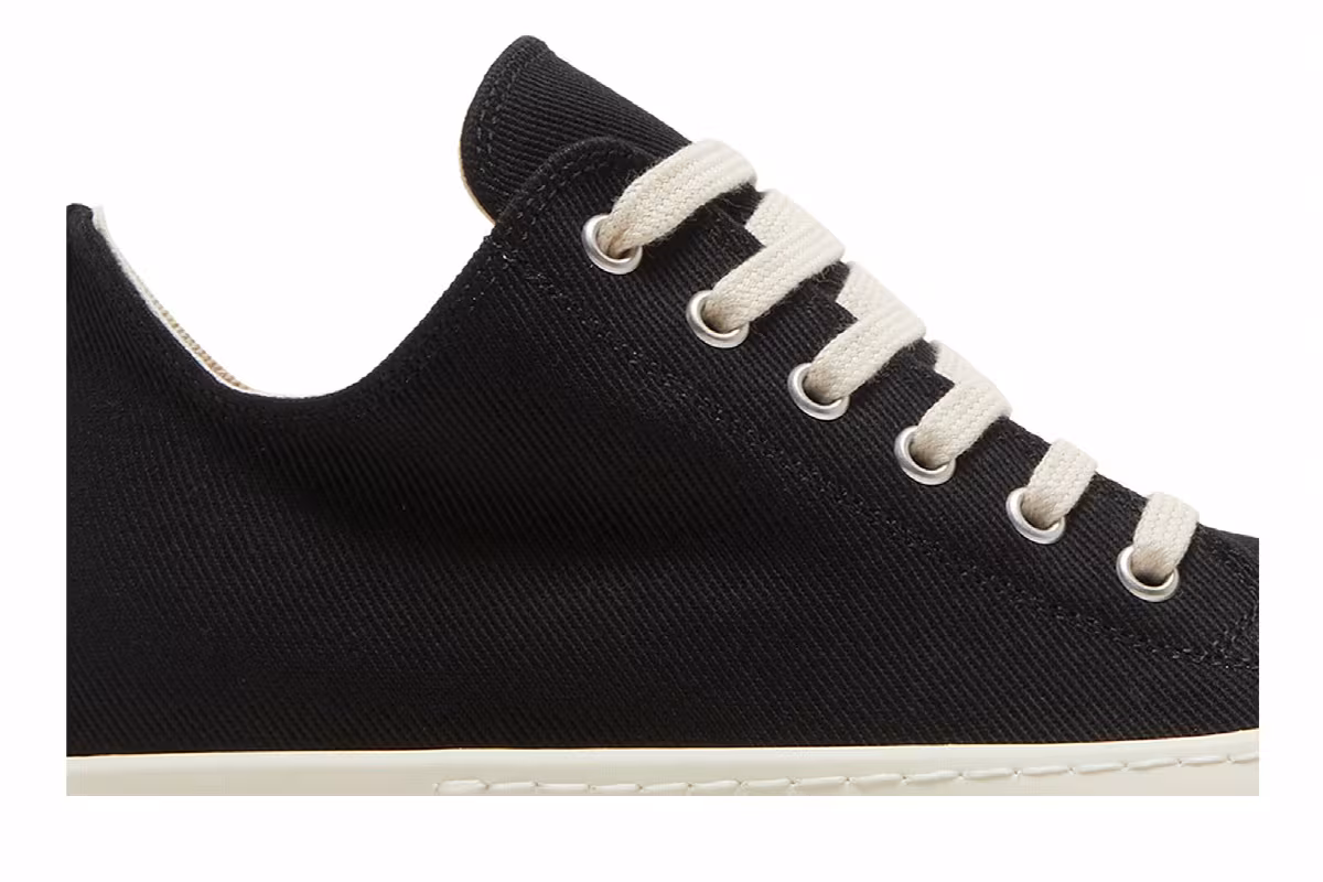 Rick Owens Women's DRKSHDW Strobe Cotton Denim Low Black Milk, view 3