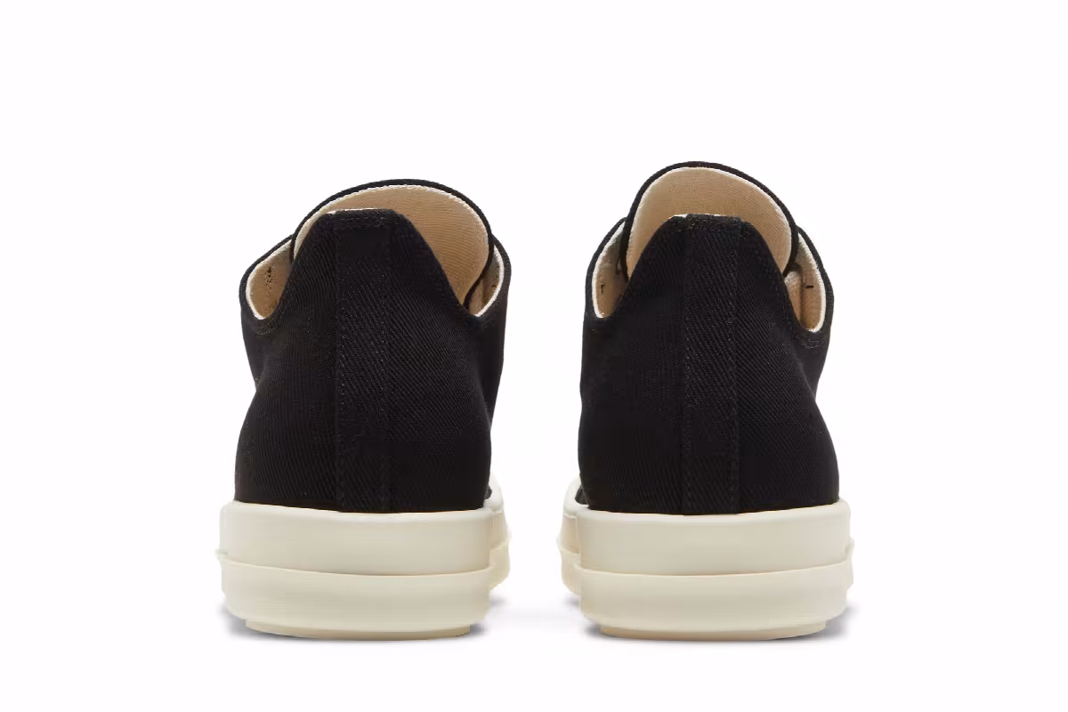 Rick Owens Women's DRKSHDW Strobe Cotton Denim Low Black Milk, view 7