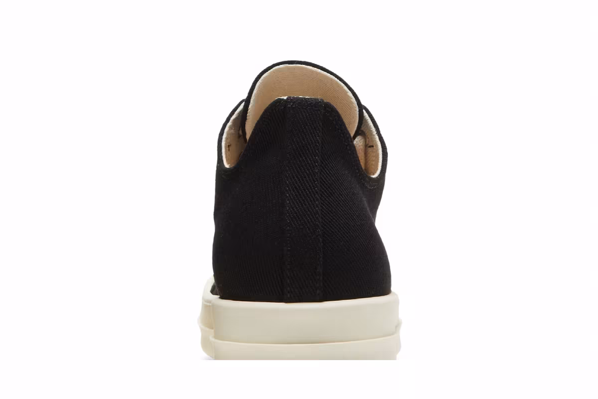 Rick Owens Women's DRKSHDW Strobe Cotton Denim Low Black Milk, view 8
