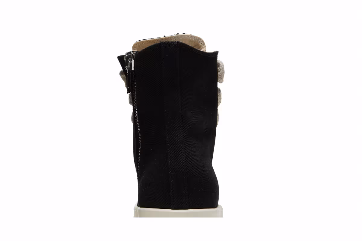 Rick Owens Women's DRKSHDW Fogachine Cotton Denim Megalace High Black Milk, view 8