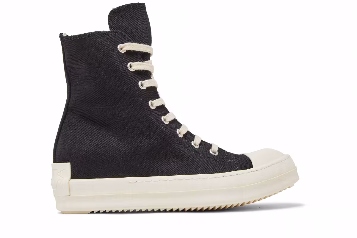 Rick Owens Women's DRKSHDW Fogachine Cotton Denim High Black Milk, view 2