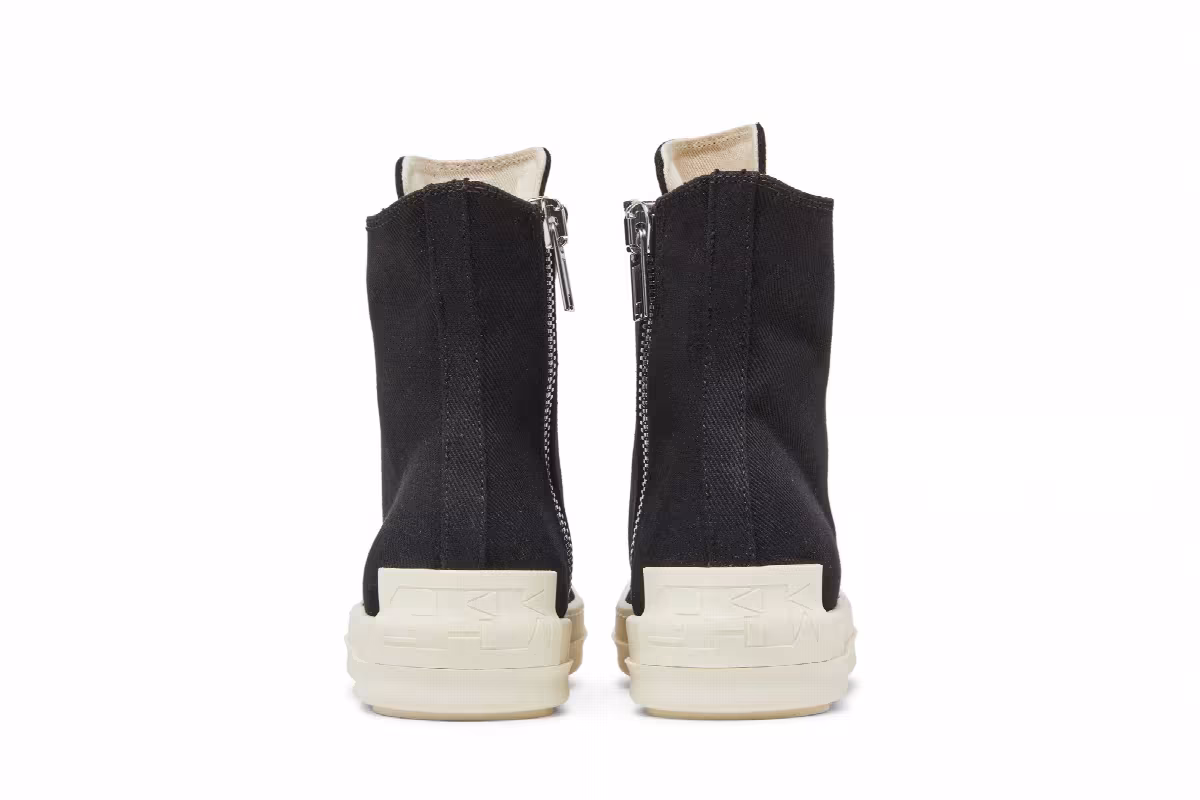 Rick Owens Women's DRKSHDW Fogachine Cotton Denim High Black Milk, view 7