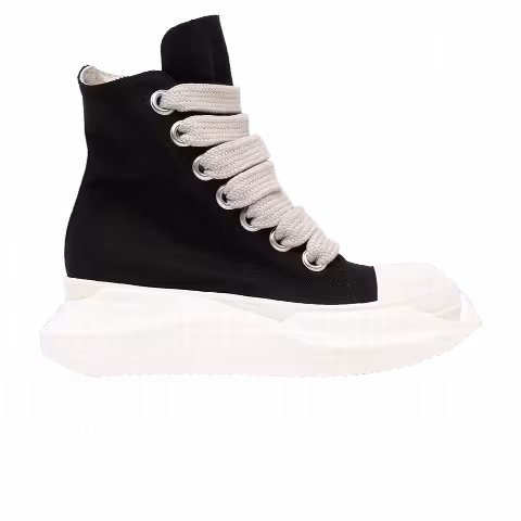 Rick Owens DRKSHDW Fogachine Cotton Denim Megalace Abstract High 'Black Milk'