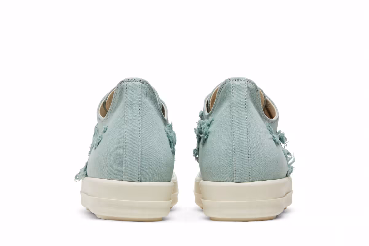 Rick Owens DRKSHDW Strobe Cotton Denim Slashed Low Aqua Milk, view 7
