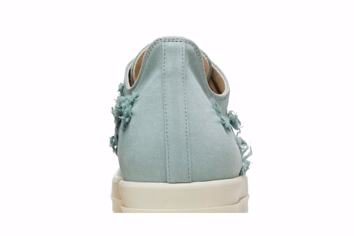 Rick Owens DRKSHDW Strobe Cotton Denim Slashed Low Aqua Milk, view 8