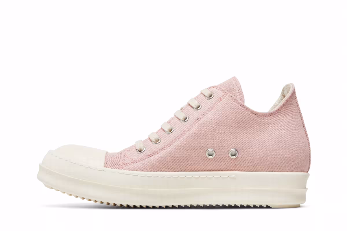 Rick Owens Women's EDFU DRKSHDW Canvas Low Faded Pink, view 4