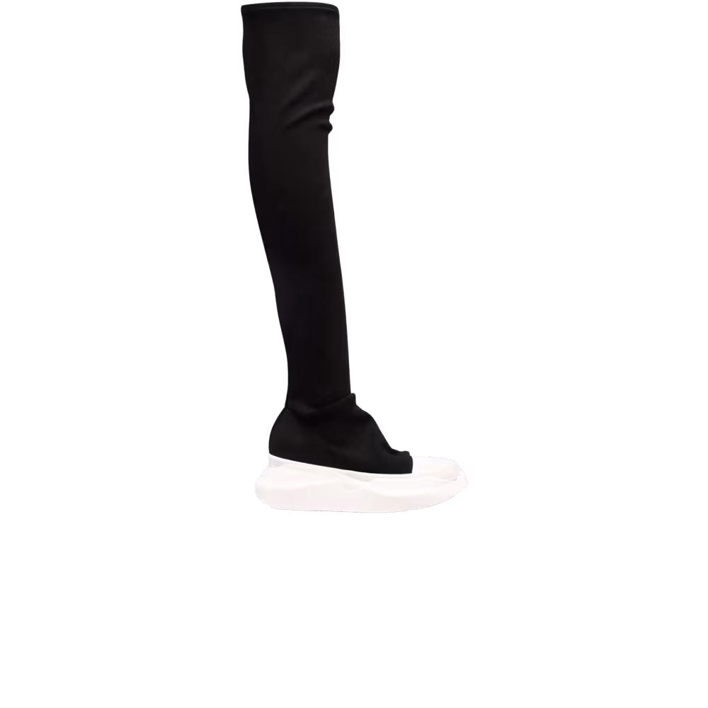 Rick Owens Women's DRKSHDW Gethsemane Stretch Abstract Stocking Boots Black Milk