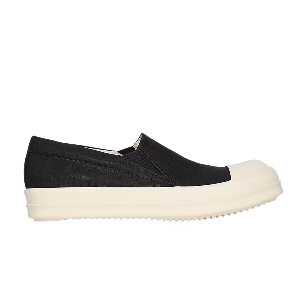 Rick Owens DRKSHDW Boat Slip On Black Milk