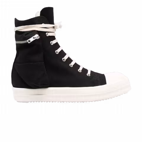 Rick Owens Wmns DRKSHDW Strobe Cotton Denim Cargo High 'Black Milk'