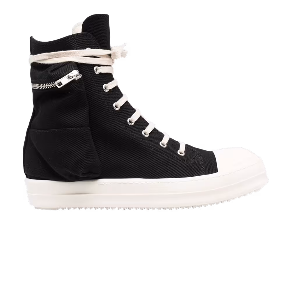 Rick Owens Women's DRKSHDW Strobe Cotton Denim Cargo High Black Milk