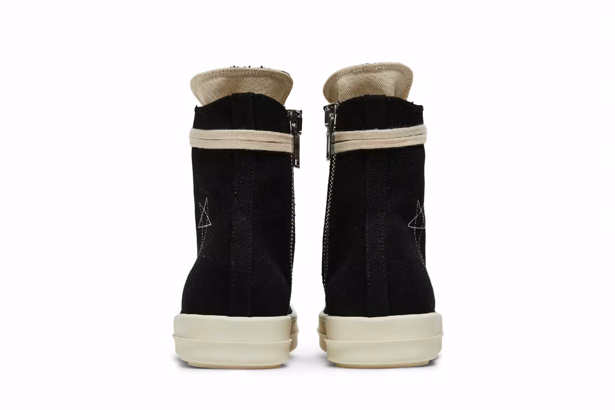 Rick Owens Women's DRKSHDW Fogachine Pentagram Embroidery High Black Milk, view 7
