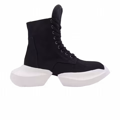 Rick Owens DRKSHDW Fogachine Cotton Denim Army Boots 'Black Milk'