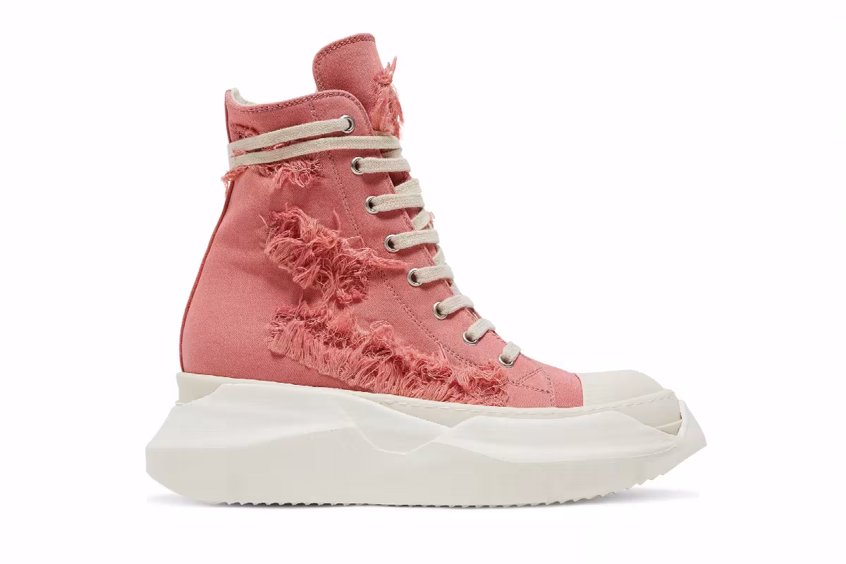 Rick Owens Women's DRKSHDW Fogachine Slashed Stretch Denim Abstract High Pink Milk, view 2