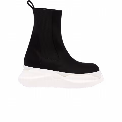 Rick Owens Wmns DRKSHDW Gethsemane Beatle Abstract Boots 'Black Milk'