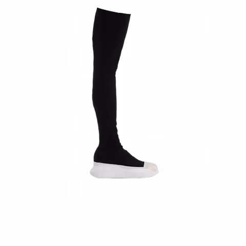 Rick Owens Wmns DRKSHDW Gethsemane Abstract Stocking Boots 'Black Milk'