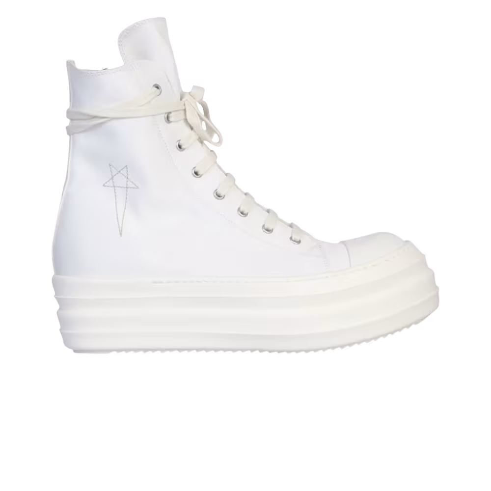 Rick Owens DRKSHDW Double Bumper High Star - White