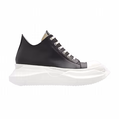 Rick Owens DRKSHDW Strobe Leather Abstract Low 'Black Milk'