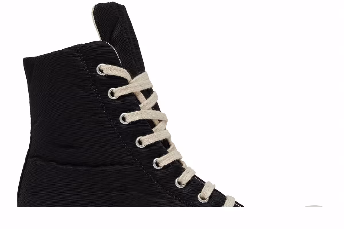 Rick Owens Women's DRKSHDW Strobe Cotton Nylon High Black Milk, view 3