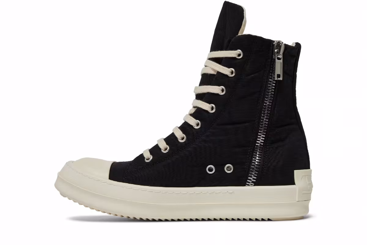 Rick Owens Women's DRKSHDW Strobe Cotton Nylon High Black Milk, view 4