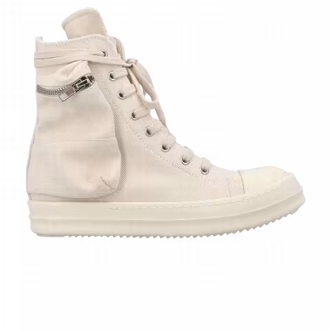 Rick Owens Wmns DRKSHDW Strobe Cotton Denim Cargo High 'Natural Milk'