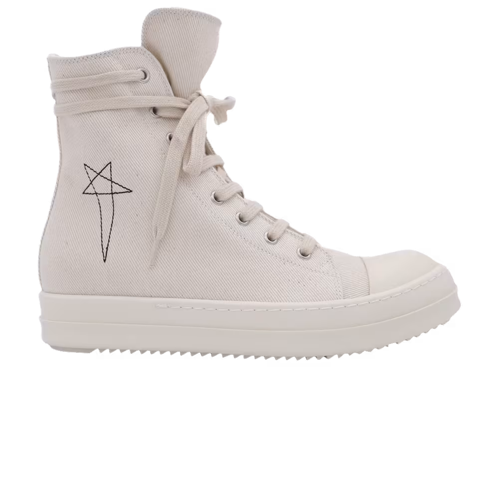 Rick Owens Women's DRKSHDW Fogachine Pentagram Embroidery High Natural