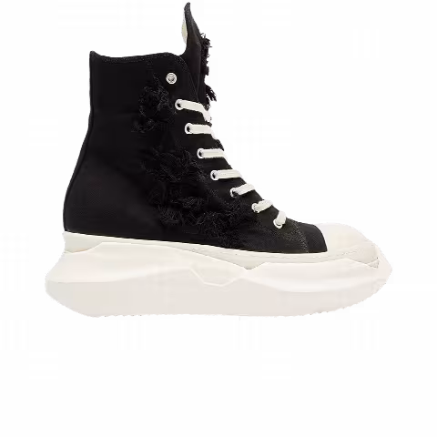 Rick Owens Wmns DRKSHDW Strobe Denim Slashed Abstract High 'Black Milk'