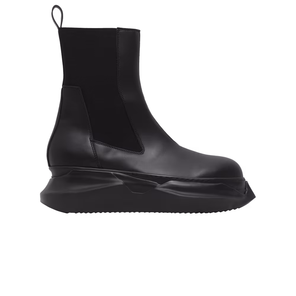 Rick Owens DRKSHDW Strobe Fabrics Beatle Abstract Boots Black