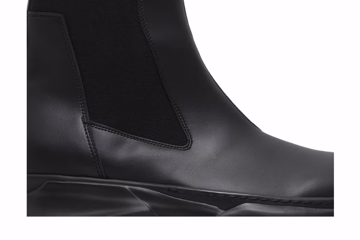 Rick Owens DRKSHDW Strobe Fabrics Beatle Abstract Boots Black, view 3