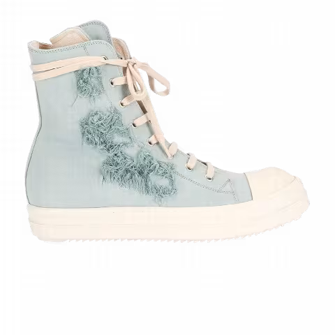 Rick Owens DRKSHDW Strobe Cotton Denim Slashed High 'Aqua Milk'