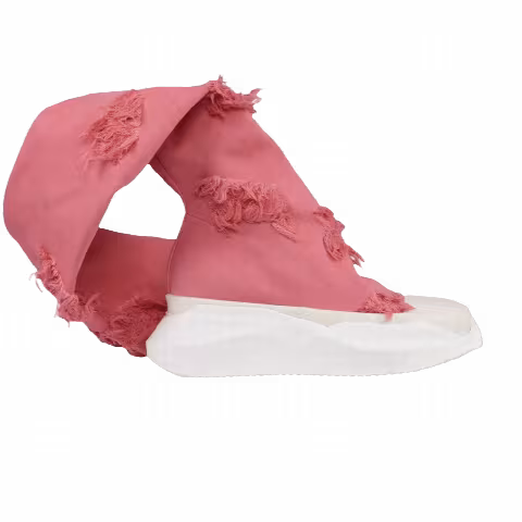 Rick Owens Wmns DRKSHDW Fogachine Abstract Stockings Slashed 'Dirty Pink'