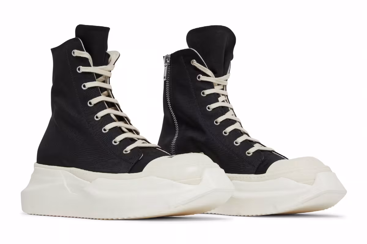Rick Owens DRKSHDW Fogachine Cotton Nylon Abstract High Black Milk, view 9