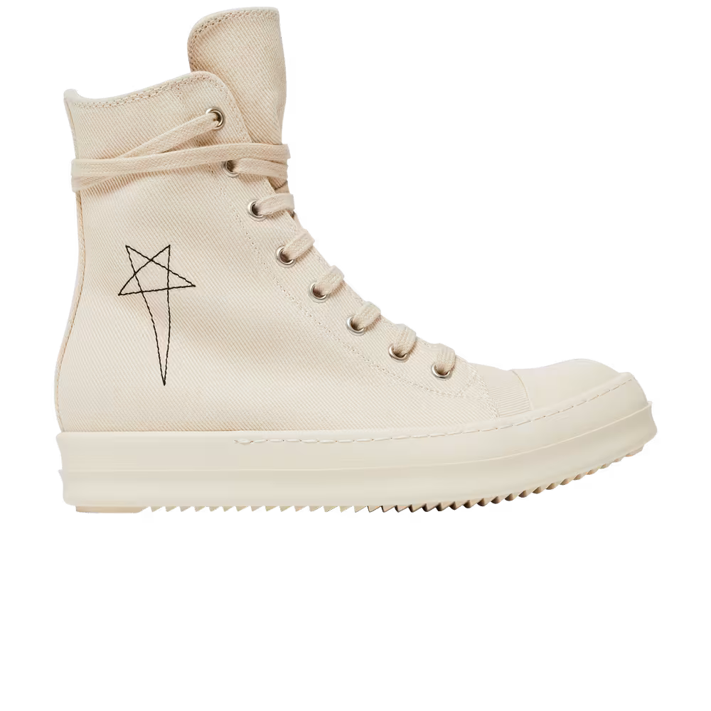 Rick Owens Women's DRKSHDW Fogachine Pentagram Embroidery High Natural