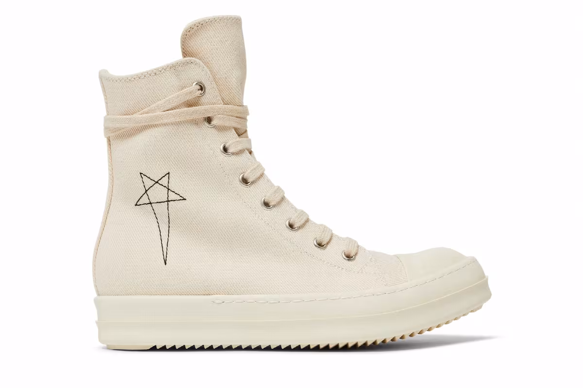 Rick Owens Women's DRKSHDW Fogachine Pentagram Embroidery High Natural, view 2