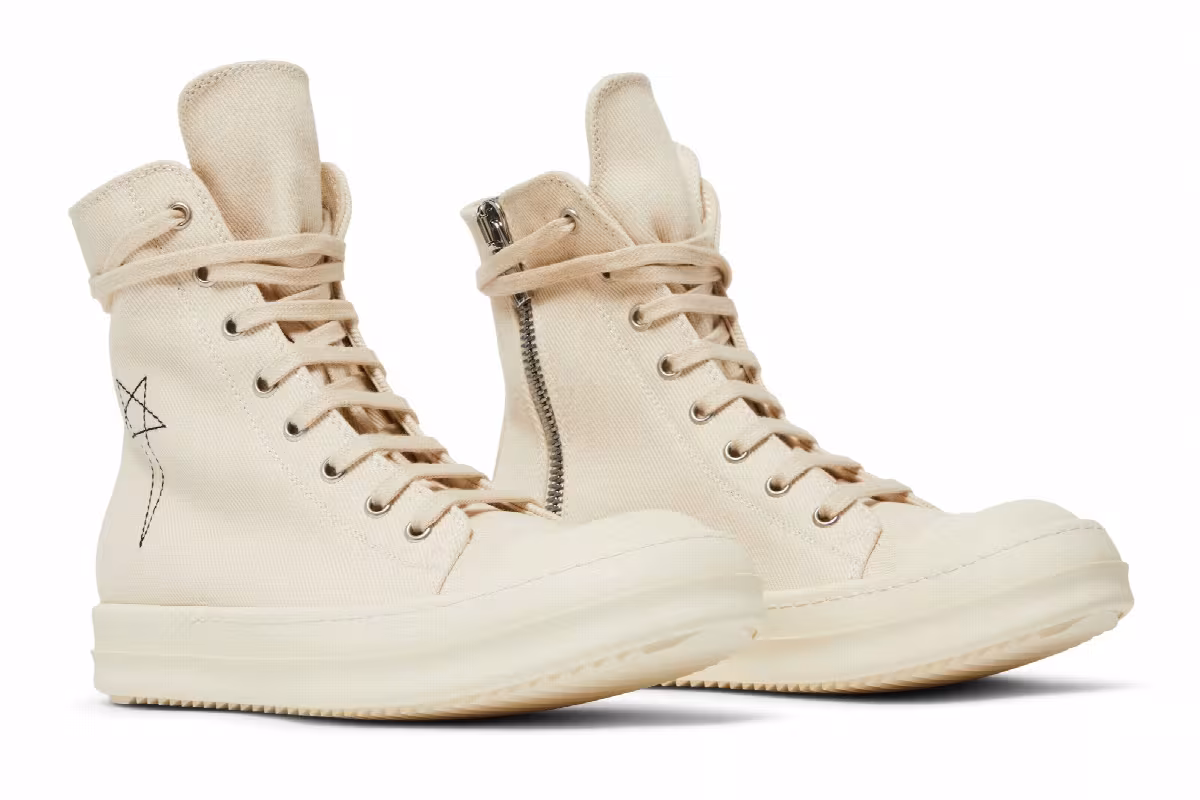 Rick Owens Women's DRKSHDW Fogachine Pentagram Embroidery High Natural, view 9