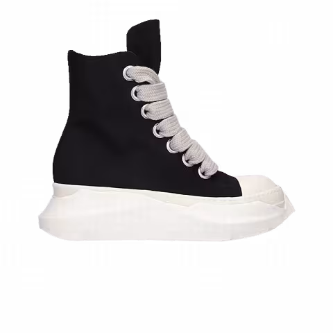 Rick Owens Wmns DRKSHDW Fogachine Cotton Denim Megalace Abstract High 'Black Milk'