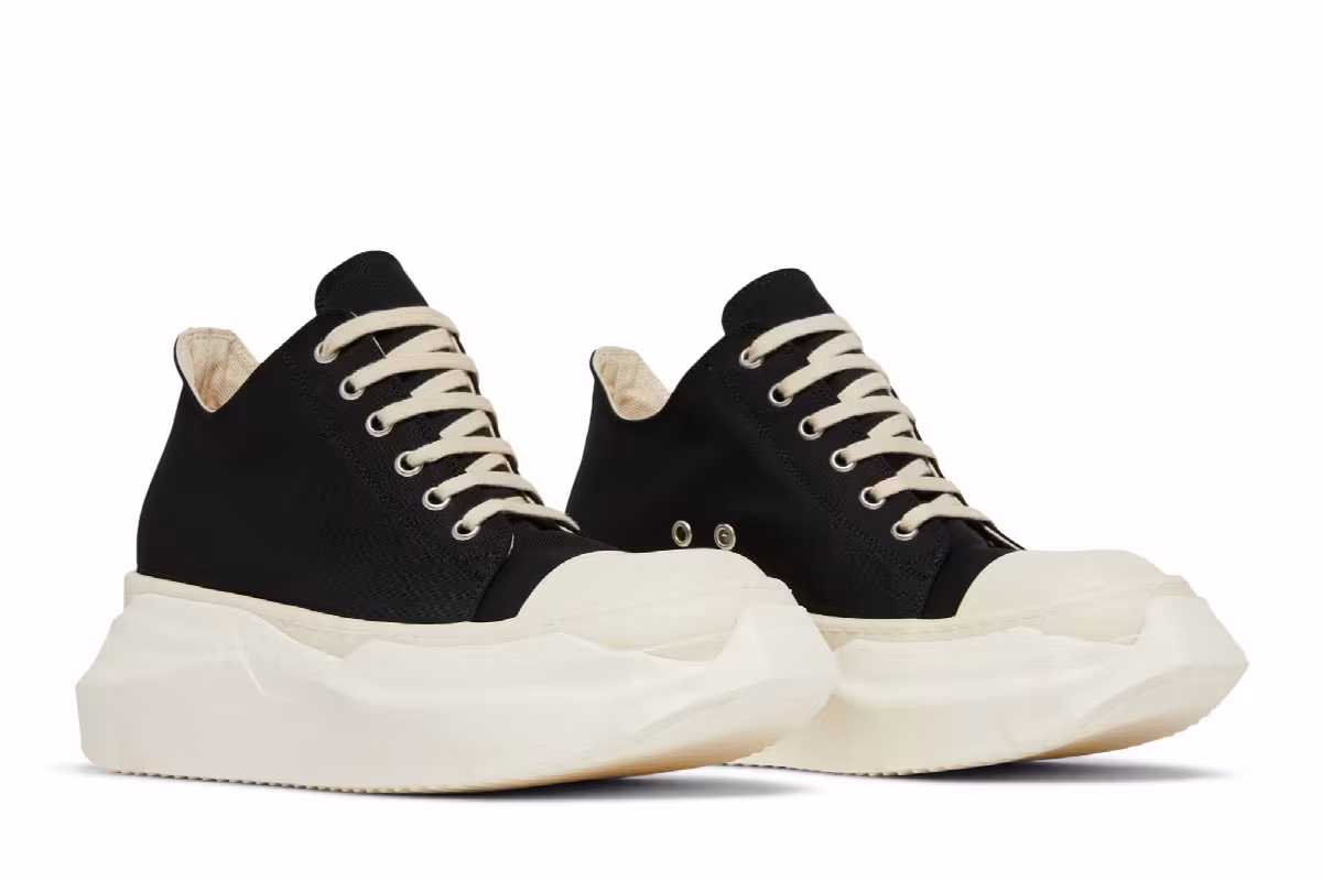 Rick Owens Women's DRKSHDW Fogachine Cotton Nylon Abstract Low Black Milk, view 9