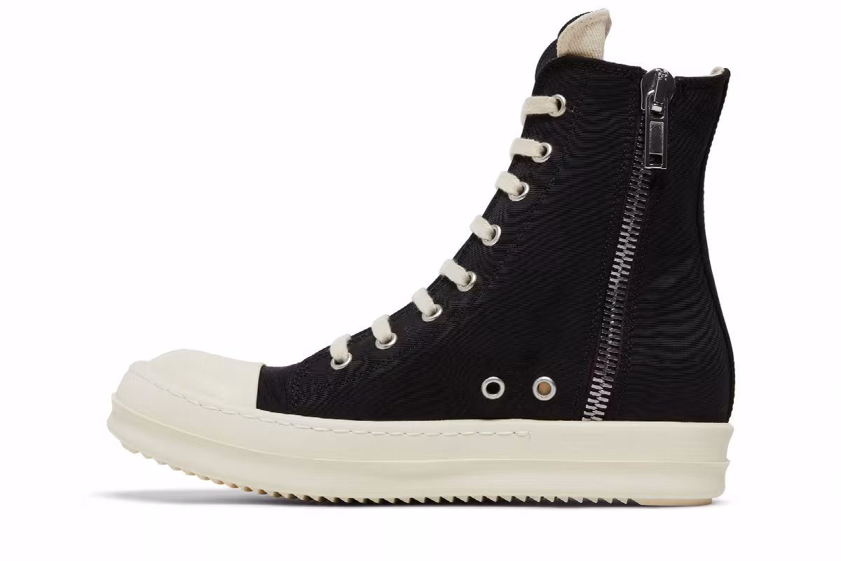 Rick Owens Women's DRKSHDW Fogachine Cotton Nylon High Black Milk, view 4