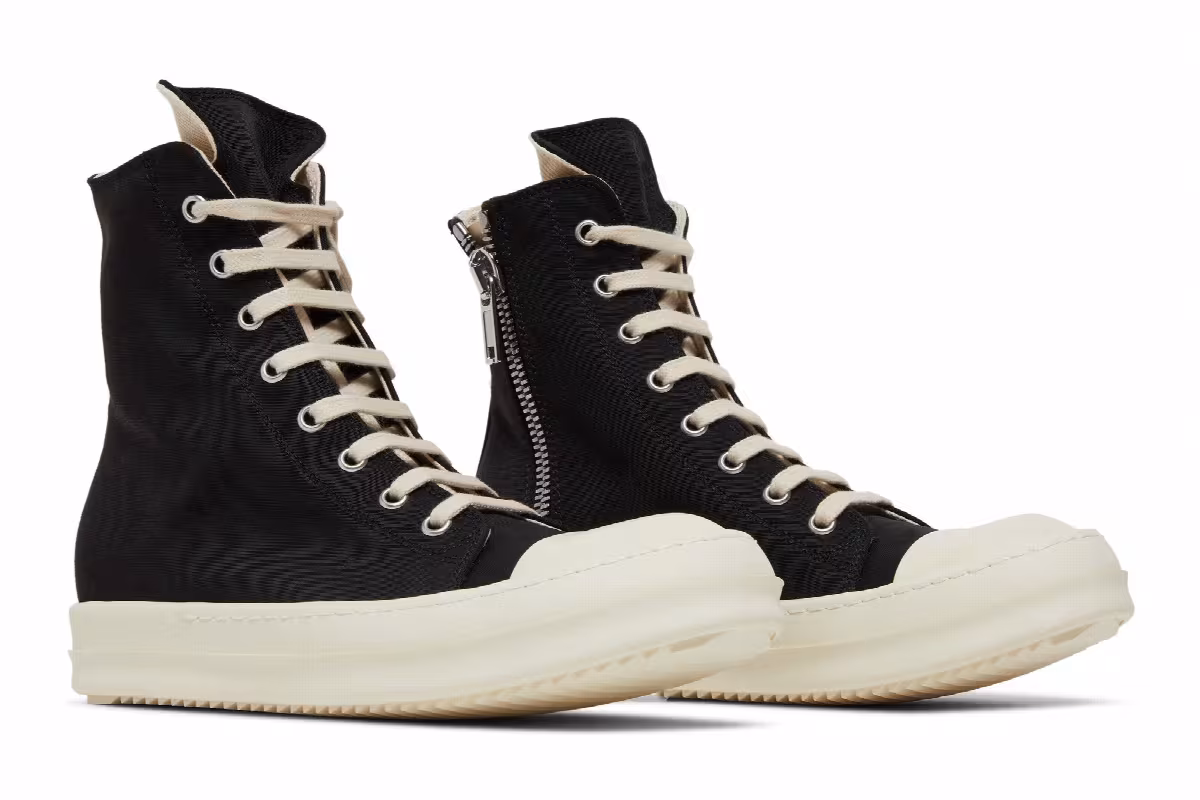 Rick Owens Women's DRKSHDW Fogachine Cotton Nylon High Black Milk, view 9