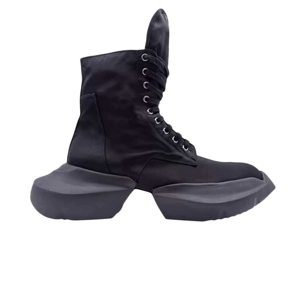 Rick Owens DRKSHDW Fogachine Cotton Army Boots Black