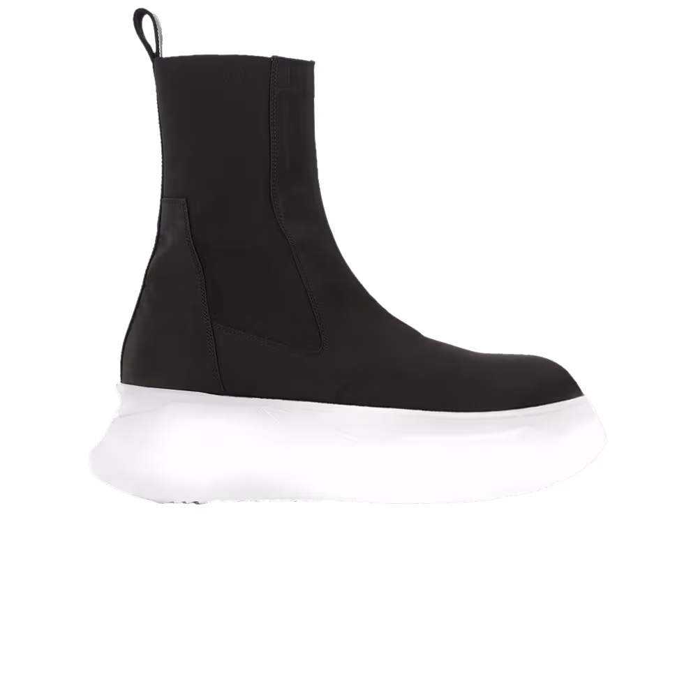 Rick Owens DRKSHDW Fogachine Abstract Beatle Boots Black Milk