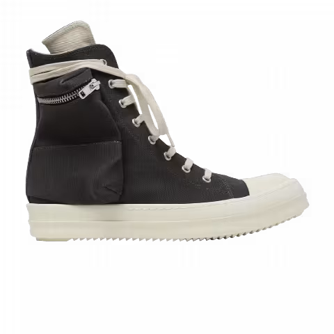 Rick Owens Wmns DRKSHDW Fogachine Coated Denim Cargo High 'Black Milk'