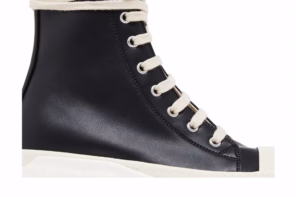 Rick Owens Women's DRKSHDW Strobe Fabrics Abstract High Black Milk, view 3