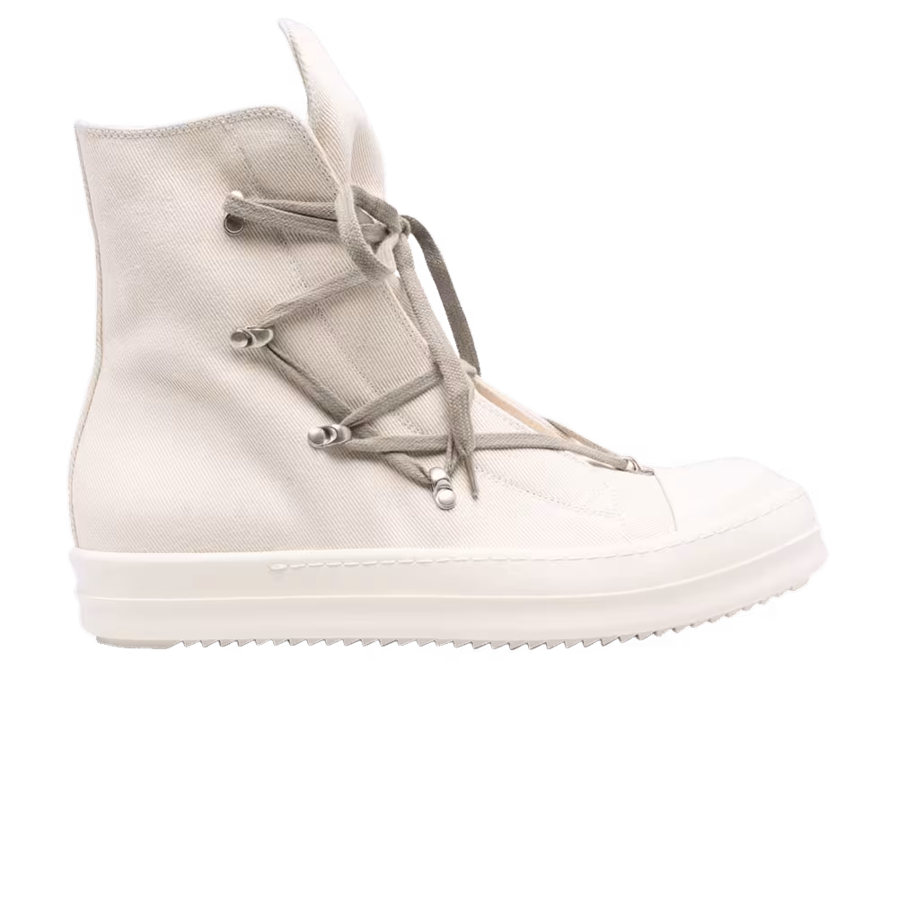 Rick Owens Women's DRKSHDW Strobe Cotton Denim Hexa High Natural Milk