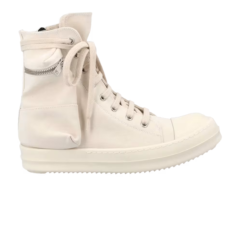 Rick Owens Women's DRKSHDW Fogachine Cotton Nylon Cargo High Natural Milk
