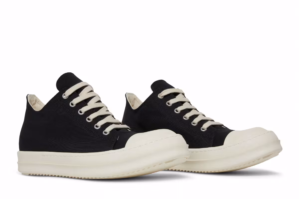 Rick Owens Women's DRKSHDW Fogachine Cotton Nylon Low Black Milk, view 9