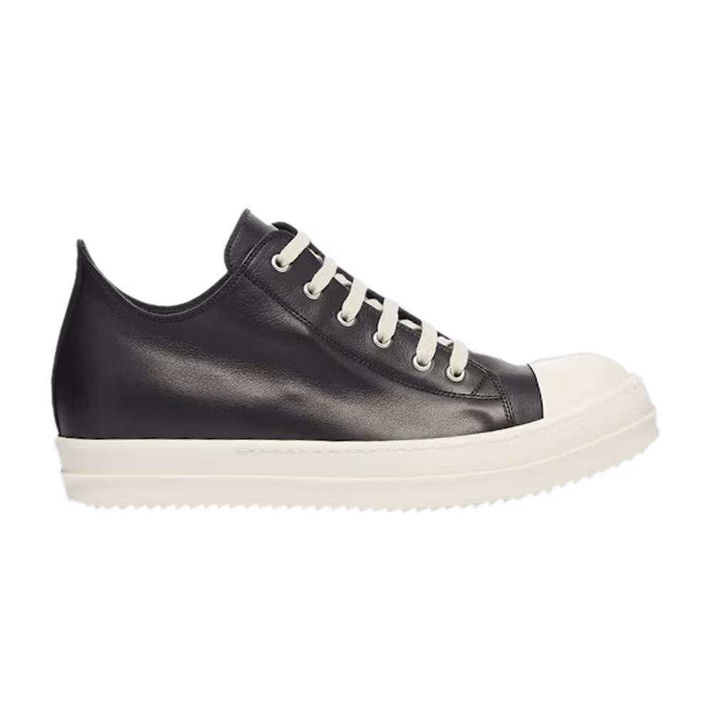 Rick Owens Ramones Leather Low Black Milk