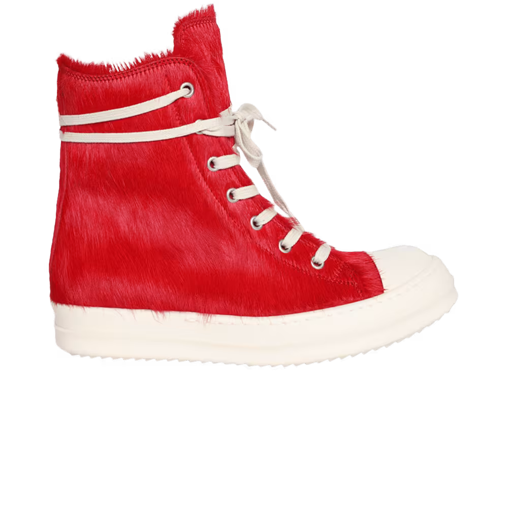 Rick Owens Women's Lido Runway High Sneaker Cardinal Red