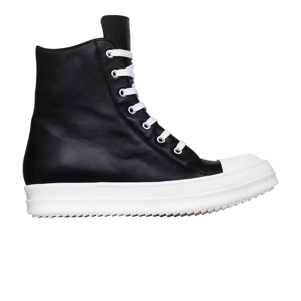 Rick Owens Ramones High Black Leather