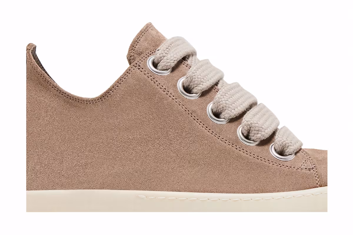 Rick Owens Hollywood Jumbo Laced Low Flesh, view 3