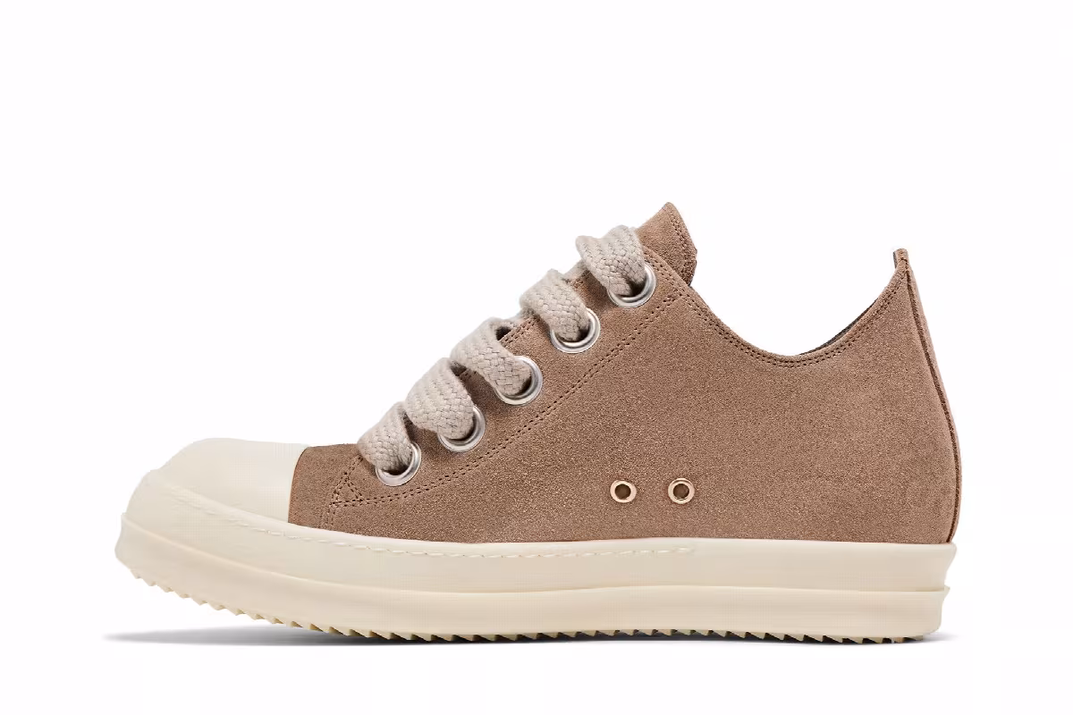 Rick Owens Hollywood Jumbo Laced Low Flesh, view 4